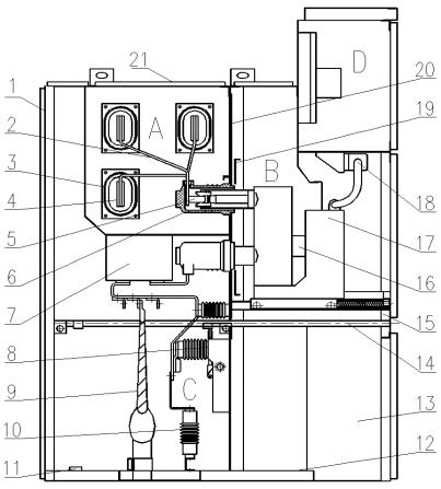 得潤電氣KYN28A-12高壓開關(guān)柜結(jié)構(gòu)圖 得潤電氣KYN28A-12高壓開關(guān)柜結(jié)構(gòu)圖